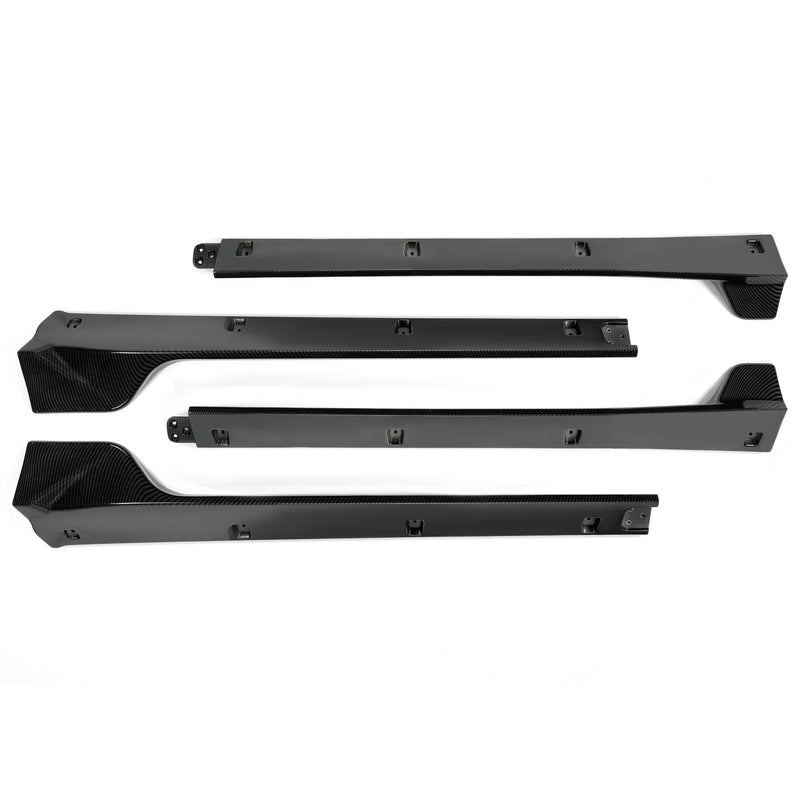 DURAFORCE For Tesla Model 3 2017-2023 LH RH Side Skirts Rocker Panels Carbon Fiber Style