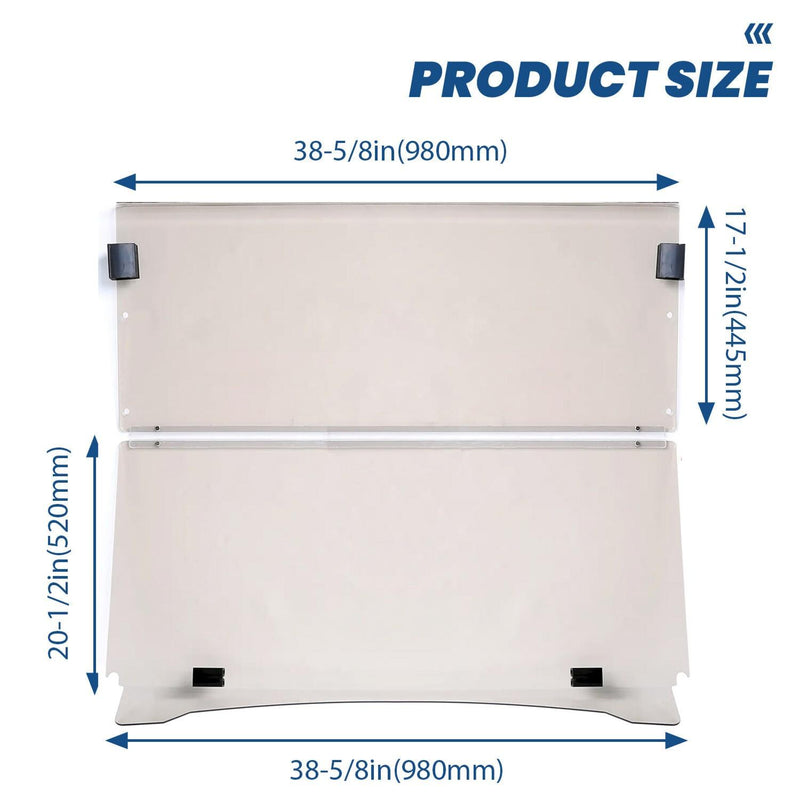 DURAFORCE For Yamaha G29 Drive 07-16 Golf Cart Tinted Folding Down Windshield Windscreen