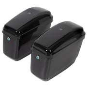 DURAFORCE Motorcycle Hard Saddlebags Saddle Bags + Luggage Trunk Backrest Luggage Rack