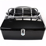 DURAFORCE Motorcycle Hard Saddlebags Saddle Bags + Luggage Trunk Backrest Luggage Rack