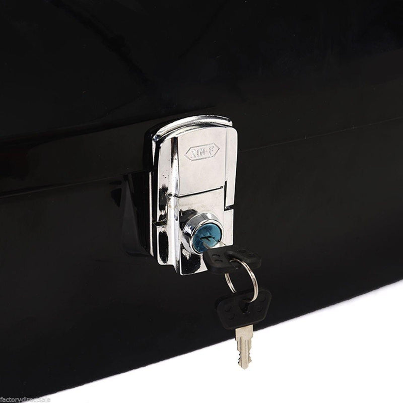 DURAFORCE Motorcycle Hard Saddlebags Saddle Bags + Luggage Trunk Backrest Luggage Rack