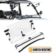 DURAFORCE Flip Front Windshield For 08-14 Polaris RZR 800/S 800/4 800/ XP 900 Clear
