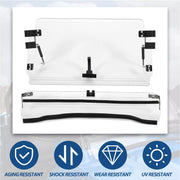 DURAFORCE Flip Front Windshield For 08-14 Polaris RZR 800/S 800/4 800/ XP 900 Clear