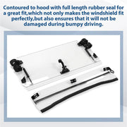 DURAFORCE Flip Front Windshield For 08-14 Polaris RZR 800/S 800/4 800/ XP 900 Clear