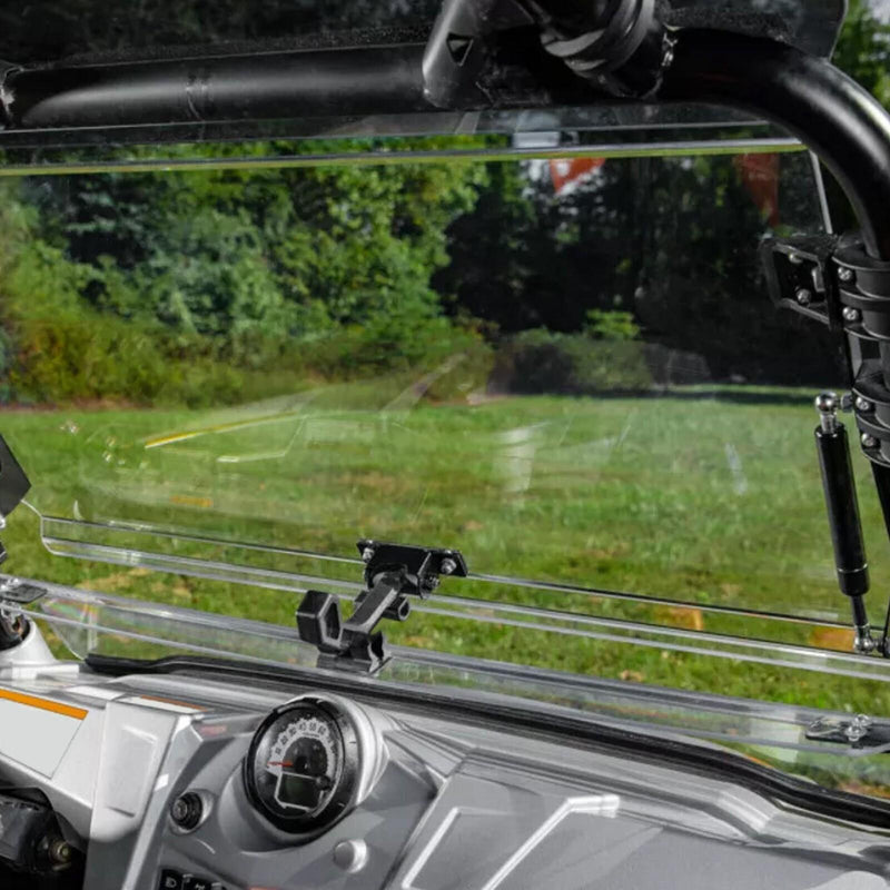 DURAFORCE Flip Front Windshield For 08-14 Polaris RZR 800/S 800/4 800/ XP 900 Clear
