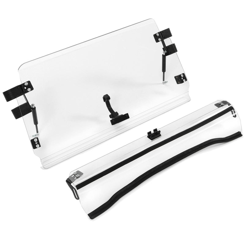 DURAFORCE Flip Front Windshield For 08-14 Polaris RZR 800/S 800/4 800/ XP 900 Clear
