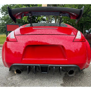 DURAFORCE Carbon Look For Nissan 370Z Coupe 2009-2020 Rear Bumper Lip Valance Diffuser PP