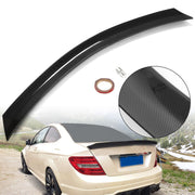 DURAFORCE For Mercedes W204 C63 AMG 2Dr 12-15 Carbon Fiber Style Highkick Trunk Spoiler