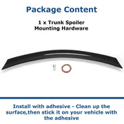 DURAFORCE For Mercedes W204 C63 AMG 2Dr 12-15 Carbon Fiber Style Highkick Trunk Spoiler