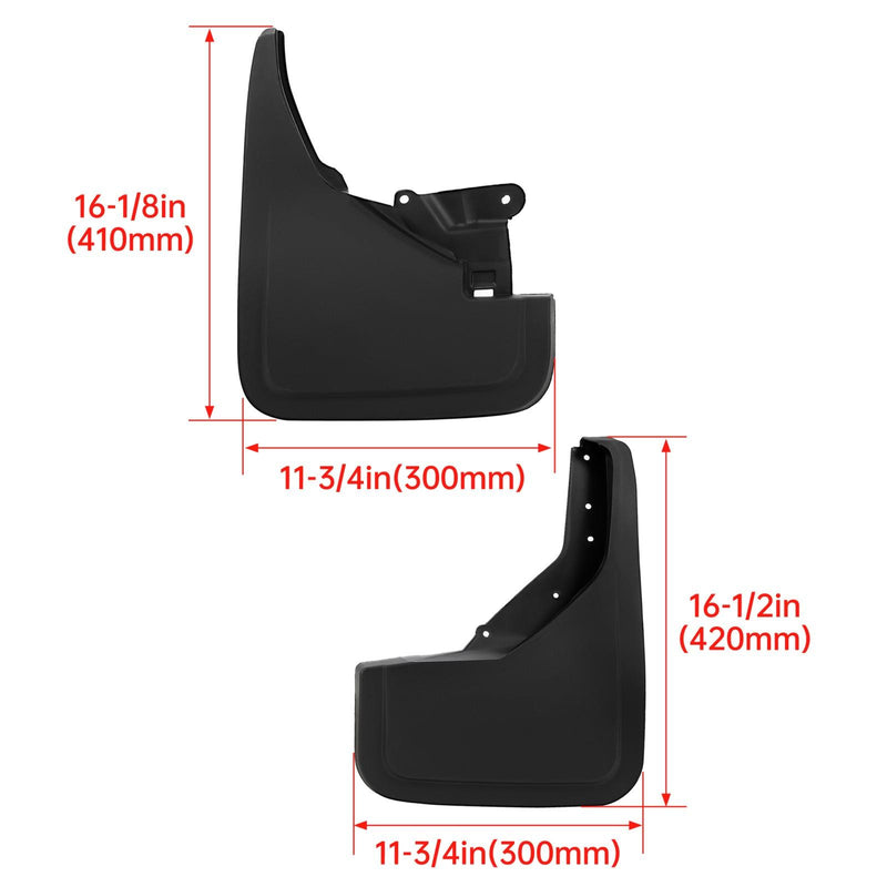 DURAFORCE 4Pcs Front & Rear Mud Flaps Splash Guards For Ford Bronco 21-25 #M2DZ-16A550-AA