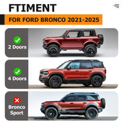 DURAFORCE 4Pcs Front & Rear Mud Flaps Splash Guards For Ford Bronco 21-25 #M2DZ-16A550-AA