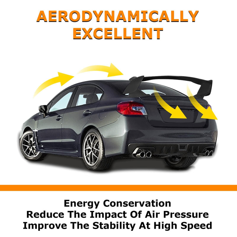 DURAFORCE JDM Style Matte Black Rear Trunk Spoiler Wing For Subaru WRX/WRX STI 2015-2021