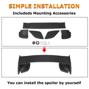 DURAFORCE JDM Style Matte Black Rear Trunk Spoiler Wing For Subaru WRX/WRX STI 2015-2021