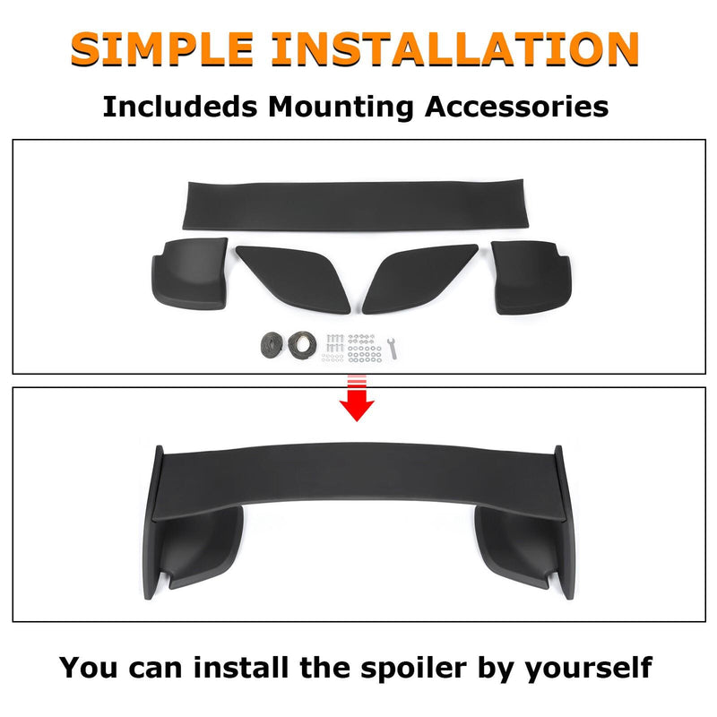 DURAFORCE JDM Style Matte Black Rear Trunk Spoiler Wing For Subaru WRX/WRX STI 2015-2021