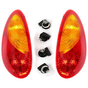 DURAFORCE For 2001-2005 Chrysler PT Cruiser Tail Lights Brake Lamps Pair W/Bulb 01 02 03