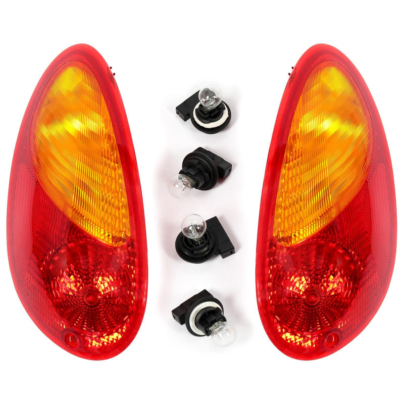 DURAFORCE For 2001-2005 Chrysler PT Cruiser Tail Lights Brake Lamps Pair W/Bulb 01 02 03