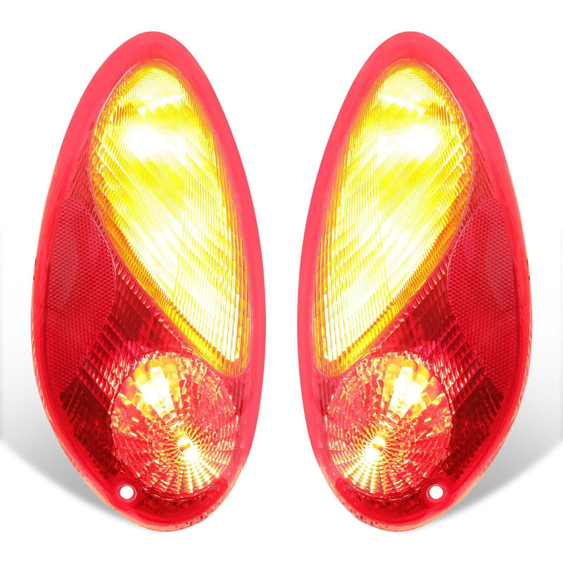 DURAFORCE For 2001-2005 Chrysler PT Cruiser Tail Lights Brake Lamps Pair W/Bulb 01 02 03