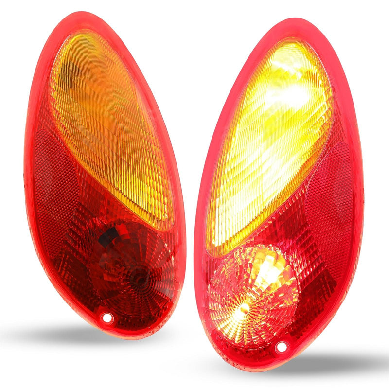 DURAFORCE For 2001-2005 Chrysler PT Cruiser Tail Lights Brake Lamps Pair W/Bulb 01 02 03