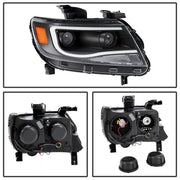 DURAFORCE For Chevy Colorado 2015-2022 LED Tube DRL Dual Projector Headlights Headlamps