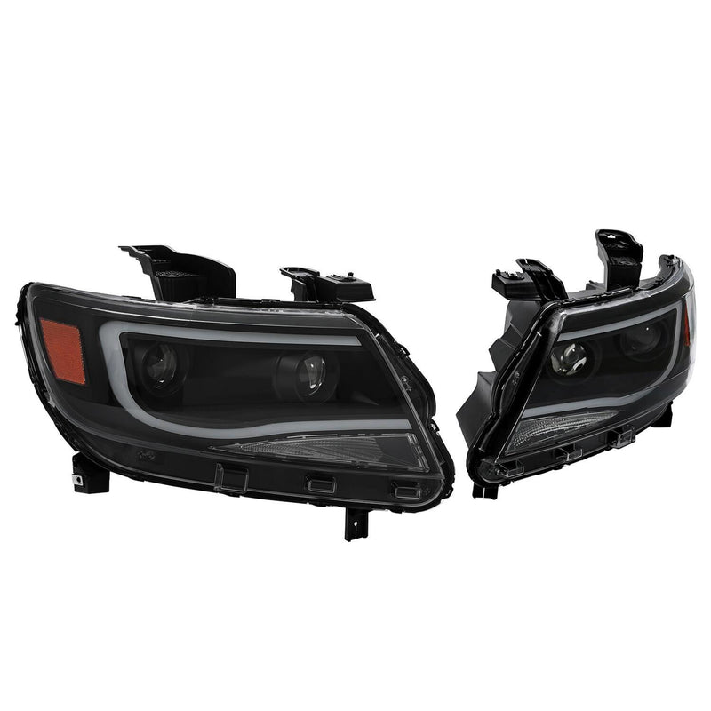 DURAFORCE For Chevy Colorado 2015-2022 LED Tube DRL Dual Projector Headlights Headlamps