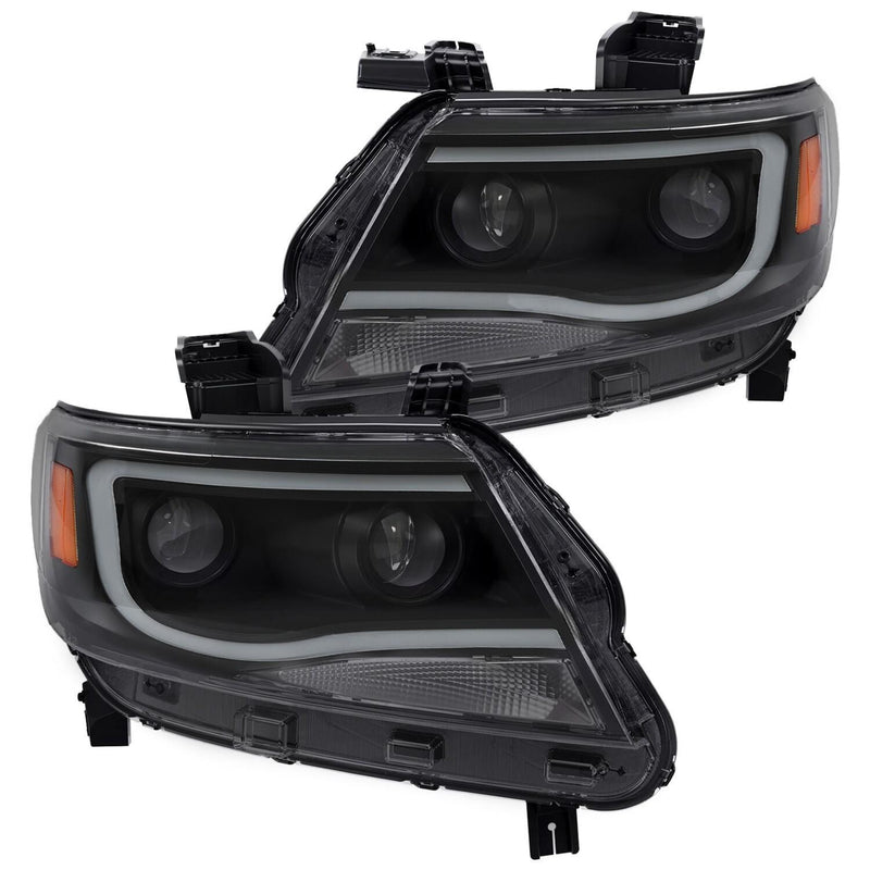 DURAFORCE For Chevy Colorado 2015-2022 LED Tube DRL Dual Projector Headlights Headlamps