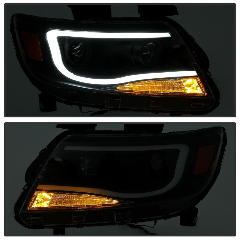 DURAFORCE For Chevy Colorado 2015-2022 LED Tube DRL Dual Projector Headlights Headlamps