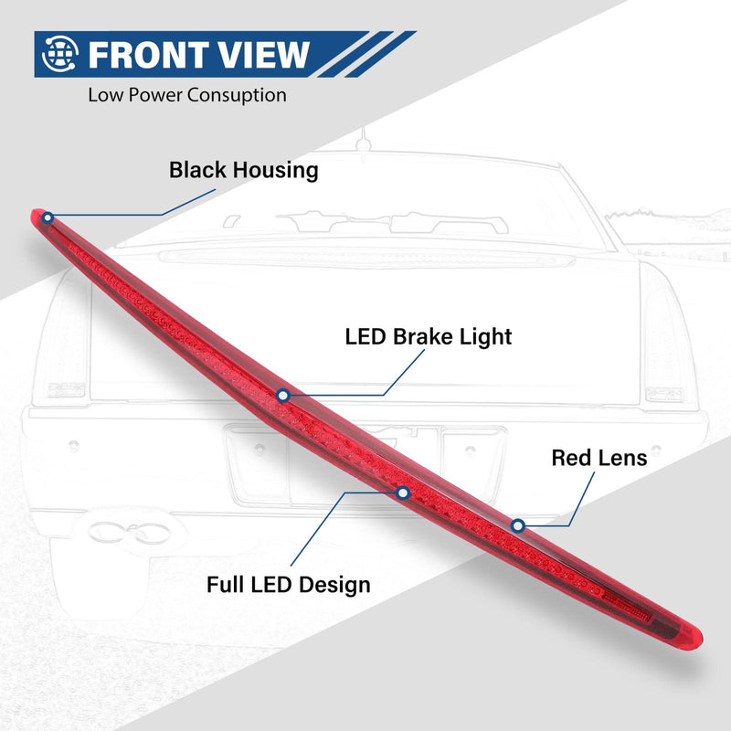 DURAFORCE [FULL LED] FOR CADILLAC DTS 06-11 3RD THIRD TAIL BRAKE LIGHT REAR STOP LAMP RED