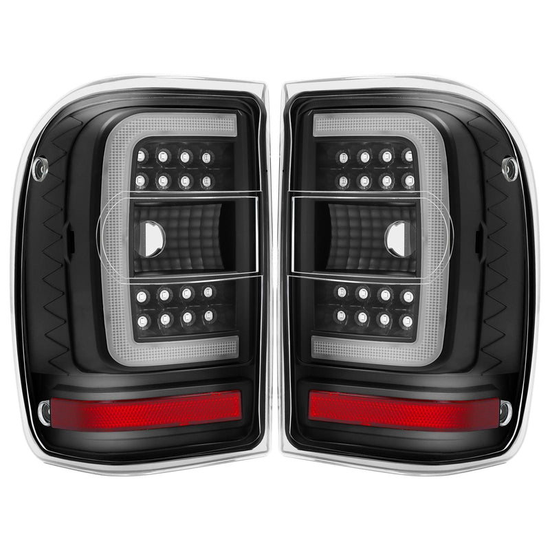 DURAFORCE For Ford Ranger 2001-2011 Black Housing Clear Lens Tail Lights LED C Light Bar
