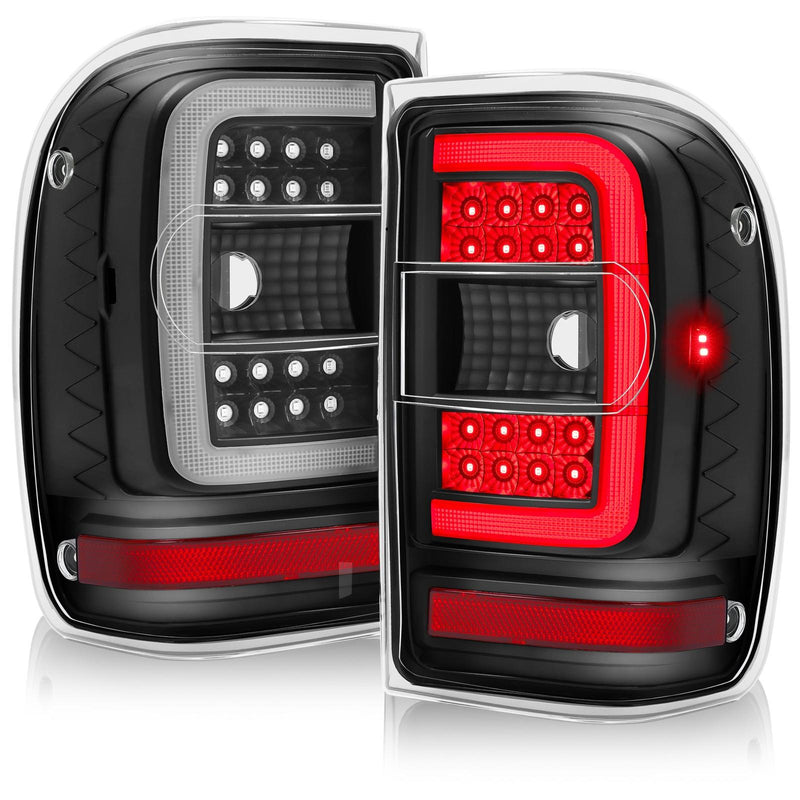 DURAFORCE For Ford Ranger 2001-2011 Black Housing Clear Lens Tail Lights LED C Light Bar