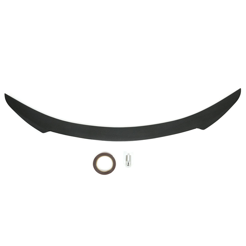 DURAFORCE For Tesla Model S 2012-2021 Carbon Fiber Style Rear Trunk Lid Spoiler Wing ABS