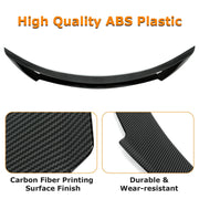 DURAFORCE For Tesla Model S 2012-2021 Carbon Fiber Style Rear Trunk Lid Spoiler Wing ABS