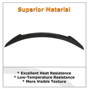 DURAFORCE For Tesla Model S 2012-2021 Carbon Fiber Style Rear Trunk Lid Spoiler Wing ABS