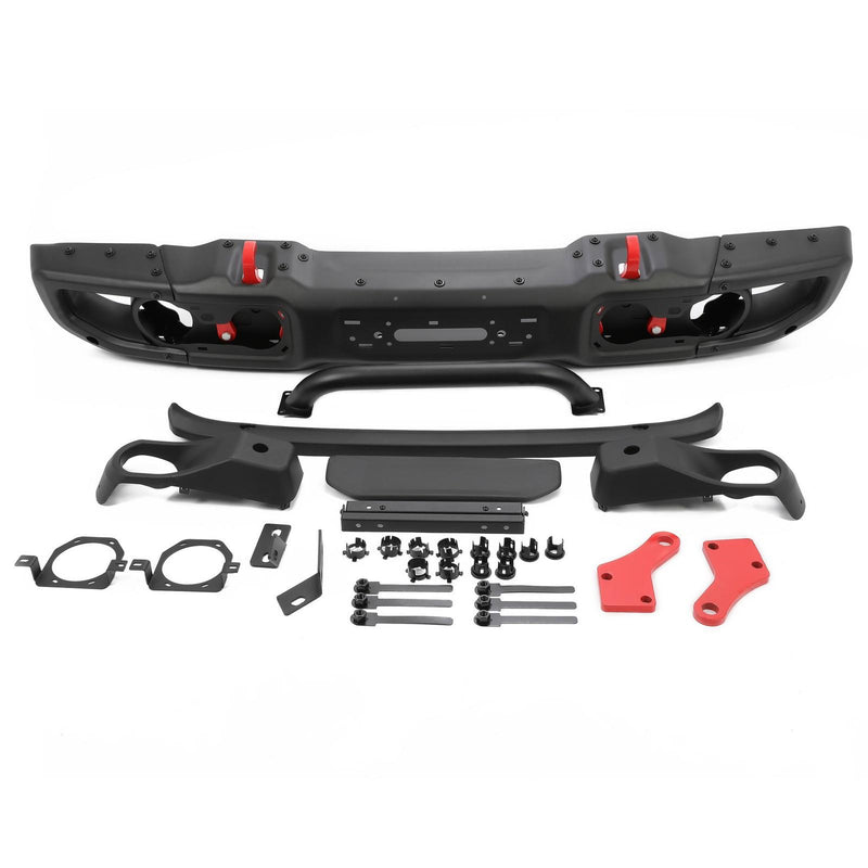 DURAFORCE 10th Anniversary Front Bumper For 18-24 Jeep Wrangler JL Gladiator W/Mount Plate