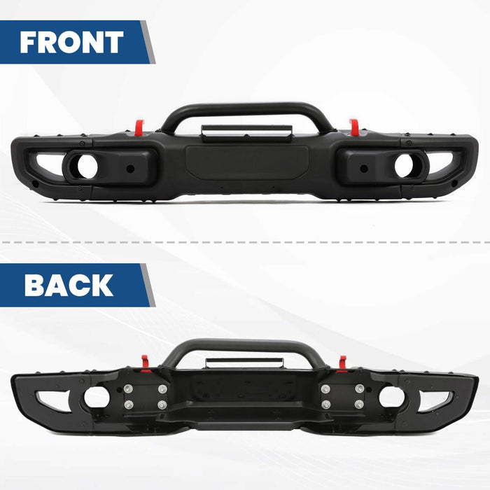 DURAFORCE 10th Anniversary Front Bumper For 18-24 Jeep Wrangler JL Gladiator W/Mount Plate