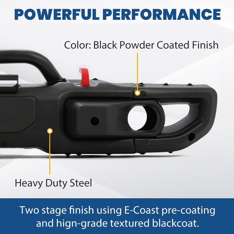 DURAFORCE 10th Anniversary Front Bumper For 18-24 Jeep Wrangler JL Gladiator W/Mount Plate