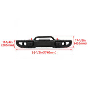 DURAFORCE 10th Anniversary Front Bumper For 18-24 Jeep Wrangler JL Gladiator W/Mount Plate