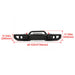 DURAFORCE 10th Anniversary Front Bumper For 18-24 Jeep Wrangler JL Gladiator W/Mount Plate
