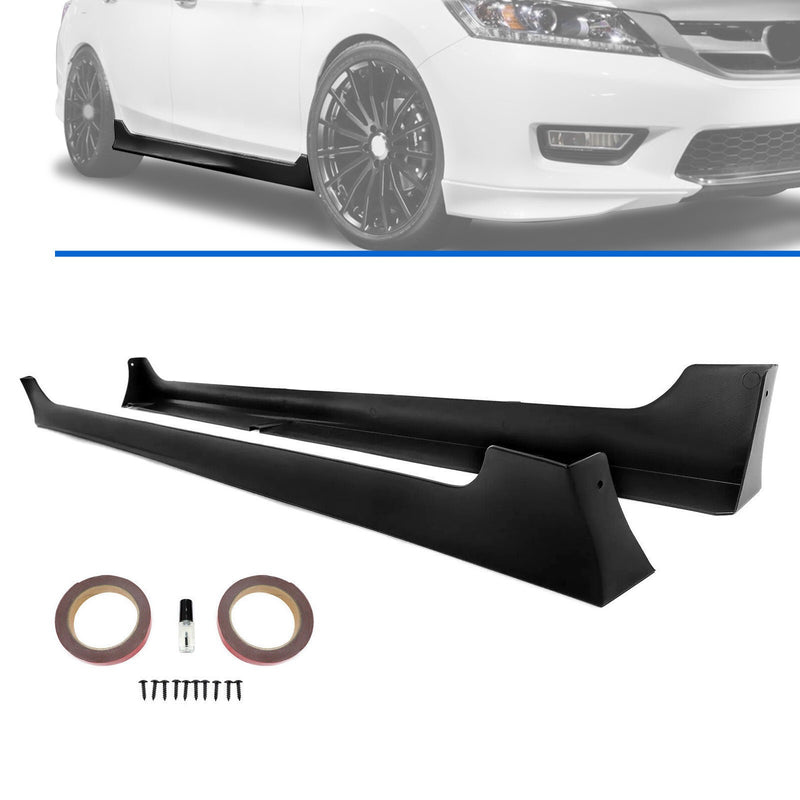 DURAFORCE For Honda Accord 2013-17 4 Dr JDM MOD Style Side Skirts Extension PP Pair w/Tape