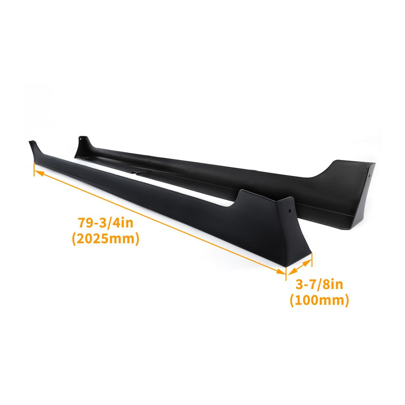DURAFORCE For Honda Accord 2013-17 4 Dr JDM MOD Style Side Skirts Extension PP Pair w/Tape