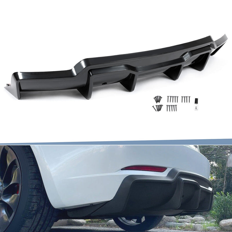 DURAFORCE NEW ABS BLACK REAR BUMPER DIFFUSER VALANCE FOR TESLA MODEL 3 2017-2023