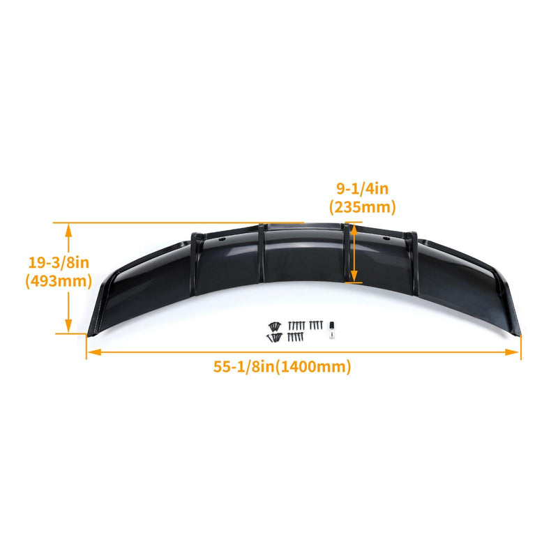 DURAFORCE NEW ABS BLACK REAR BUMPER DIFFUSER VALANCE FOR TESLA MODEL 3 2017-2023