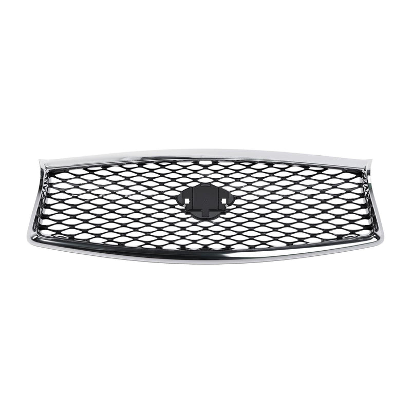 DURAFORCE Fit Infiniti Q50 2014 2015 2016 2017 JDM Chrome Front Bumper Upper Grille Grill