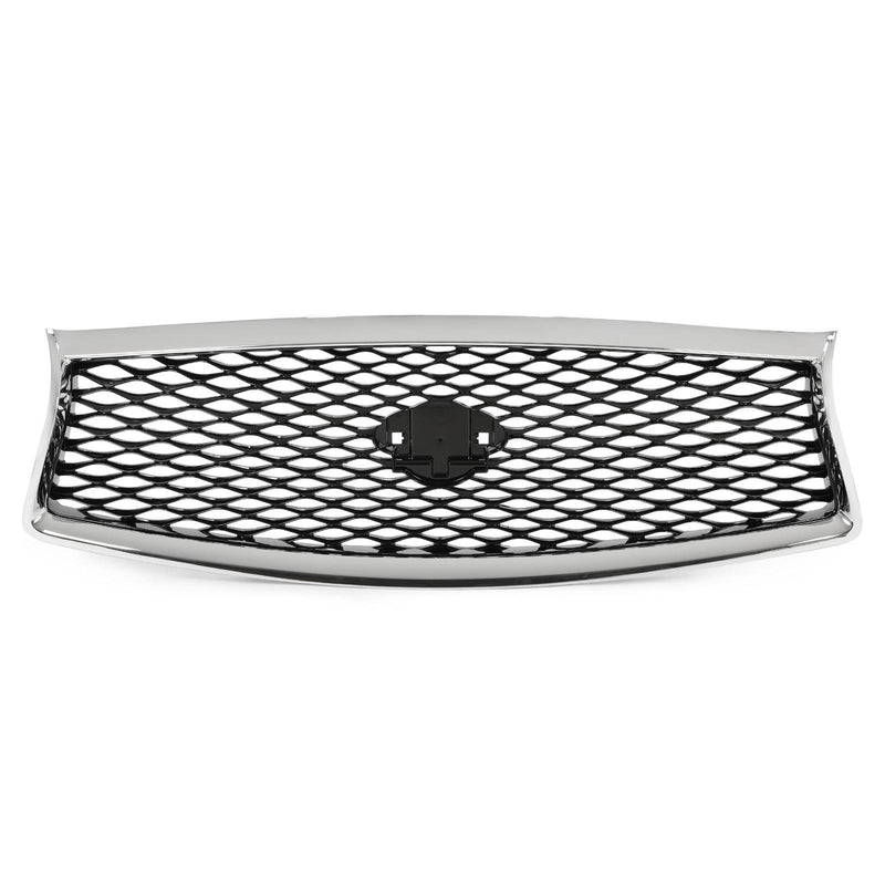 DURAFORCE Fit Infiniti Q50 2014 2015 2016 2017 JDM Chrome Front Bumper Upper Grille Grill