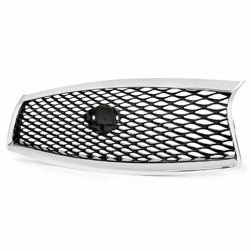 DURAFORCE Fit Infiniti Q50 2014 2015 2016 2017 JDM Chrome Front Bumper Upper Grille Grill