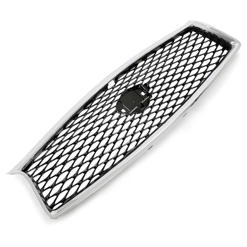 DURAFORCE Fit Infiniti Q50 2014 2015 2016 2017 JDM Chrome Front Bumper Upper Grille Grill