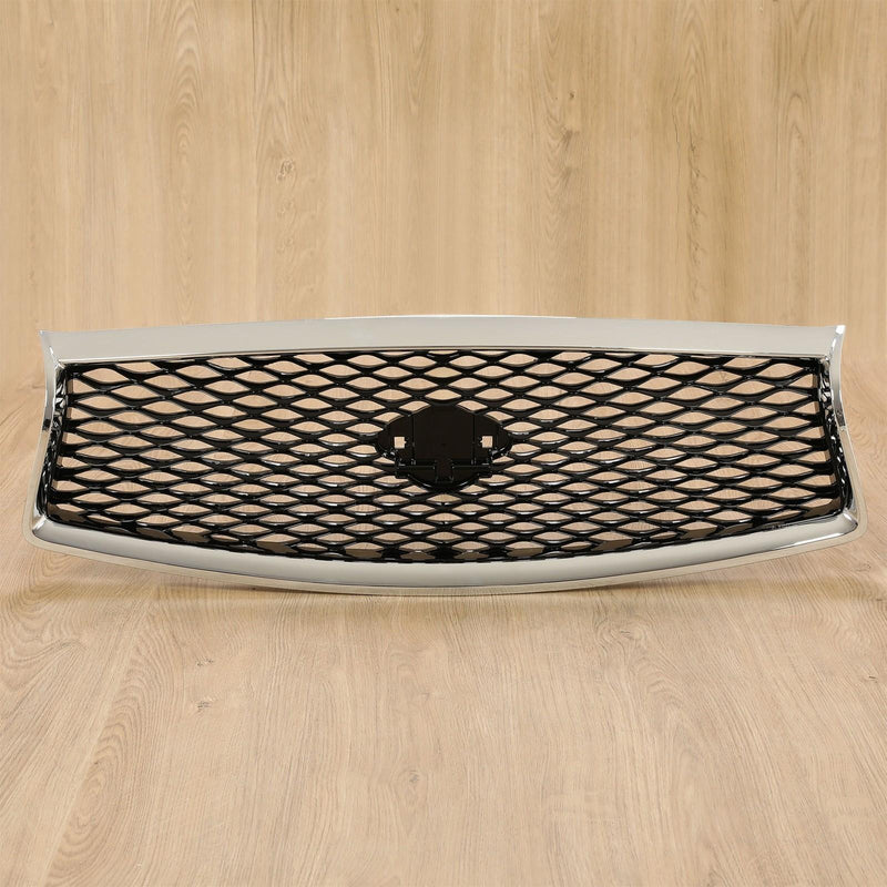 DURAFORCE Fit Infiniti Q50 2014 2015 2016 2017 JDM Chrome Front Bumper Upper Grille Grill