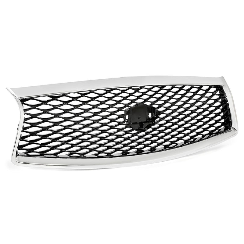 DURAFORCE Fit Infiniti Q50 2014 2015 2016 2017 JDM Chrome Front Bumper Upper Grille Grill