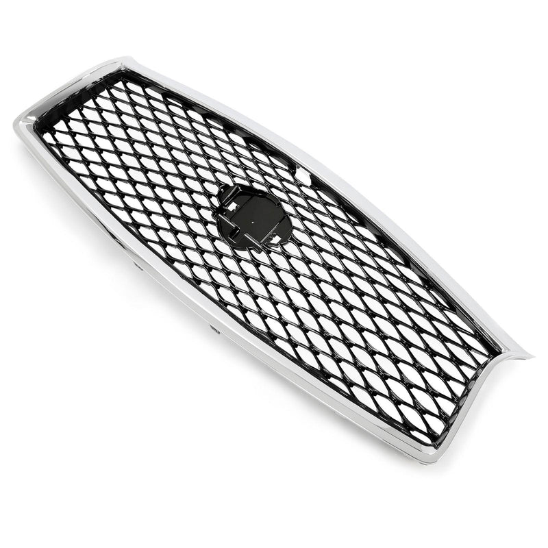 DURAFORCE Fit Infiniti Q50 2014 2015 2016 2017 JDM Chrome Front Bumper Upper Grille Grill