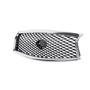 DURAFORCE Fit Infiniti Q50 2014 2015 2016 2017 JDM Chrome Front Bumper Upper Grille Grill