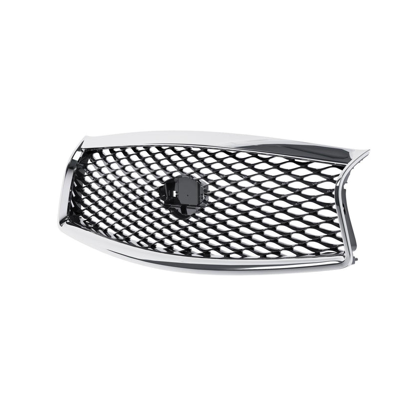 DURAFORCE Fit Infiniti Q50 2014 2015 2016 2017 JDM Chrome Front Bumper Upper Grille Grill